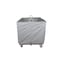 Steele Canvas Basket 24 BU Permanent Truck Blue Vinyl w/Grey Vinyl - 3in Casters 9224VBLUVGRYW3 - alternate 2